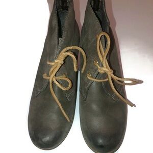 Sperry Top Sider Boots Womens Harlow Wedge Booties Brown Leather Sz 8M